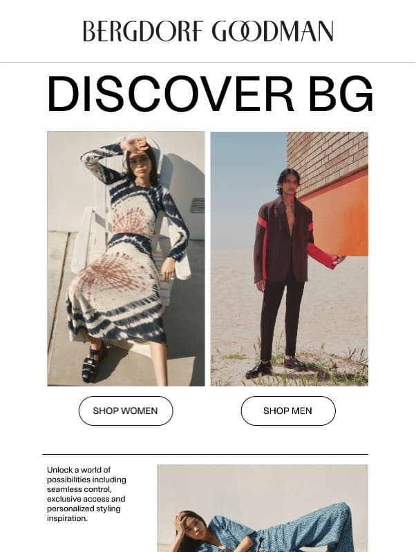 Be In The Know email from Bergdorf Goodman