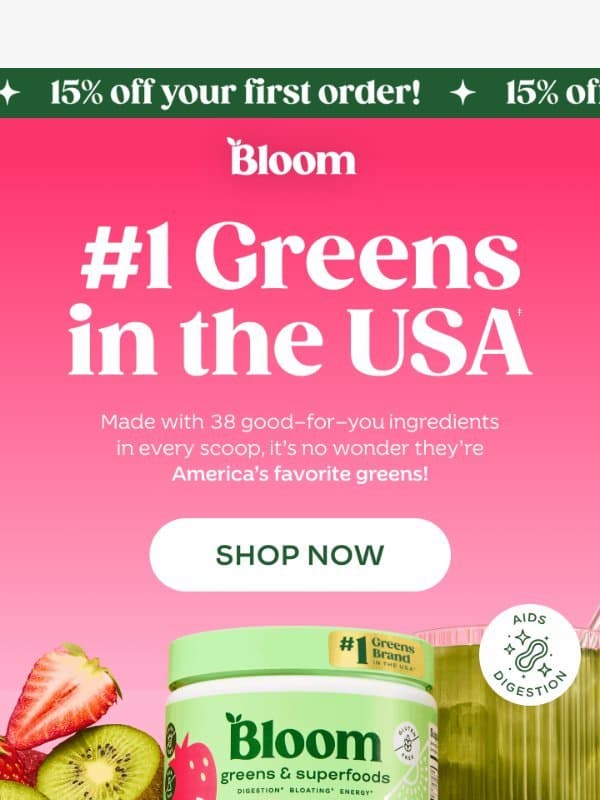 Undefeated for gut health π email from Bloom Nutrition