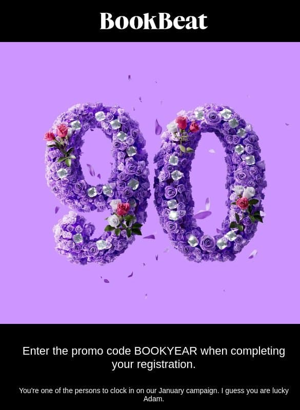 You just got in on it! ๐ email from BookBeat