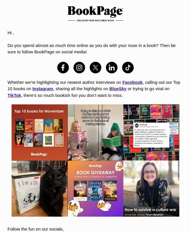 The book conversations you're missing out on... email from BookPage