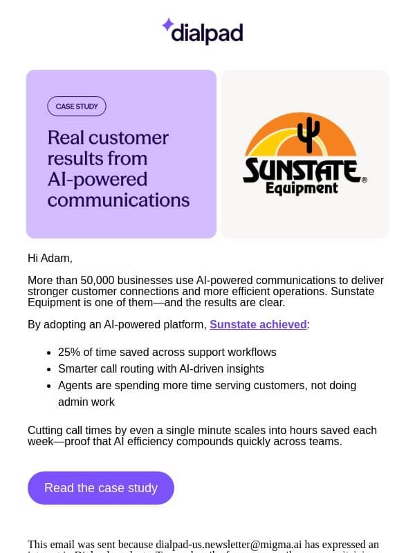 How Sunstate cut 25% of agent time with AI email from Dialpad