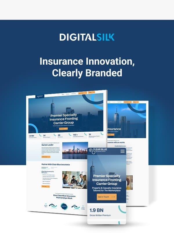 Clear Blue’s New Brand & Website Are Live email from Digital Silk