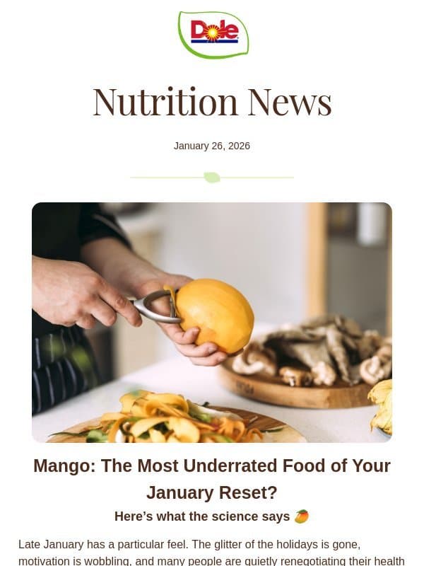Upgrade your Oatmeal π₯£ email from Dole