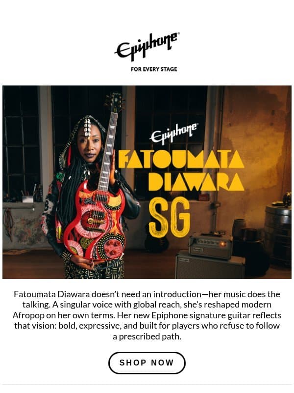 Introducing the Fatoumata Diawara SG email from Epiphone