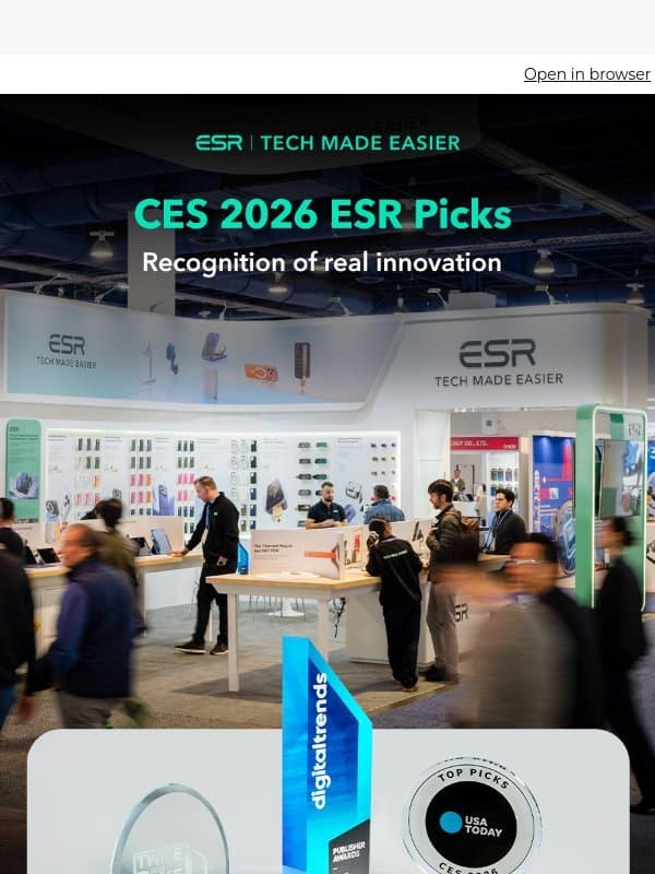 CES 2026 Winner: ESR’s Award-Winning Innovations | ESR email from ESR