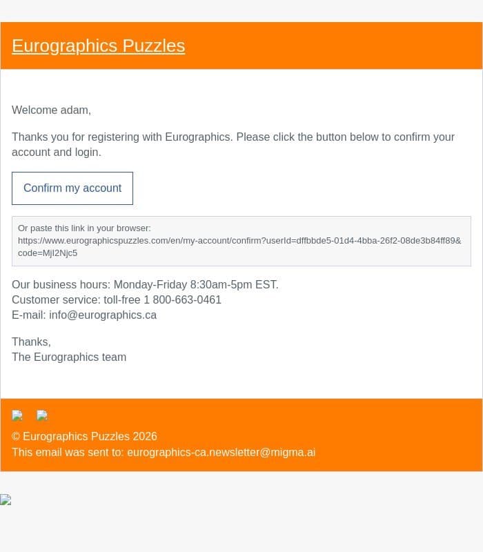 Welcome to Eurographics email from EuroGraphics