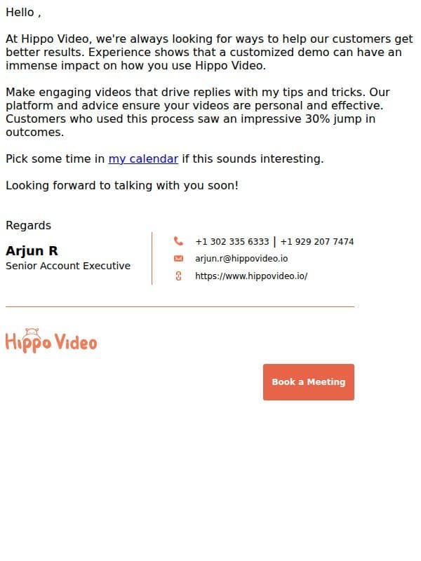 Get Better Results with a Personalized Demo email from Hippo Video