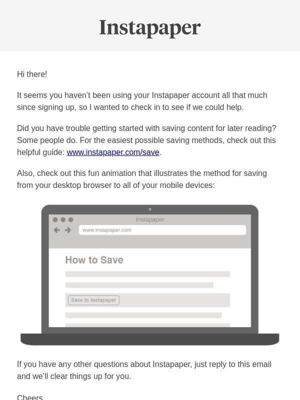 Get the most out of your Instapaper! email from Instapaper