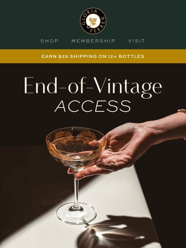 Final hours for end-of-vintage savings email from J Vineyards & Winery