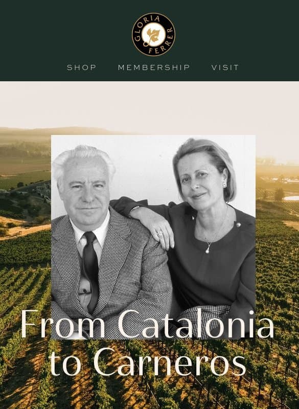 A peek into life at Gloria Ferrer email from J Vineyards & Winery
