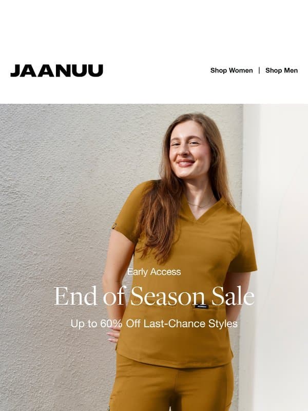 Last-Chance Styles on Sale Now email from Jaanuu