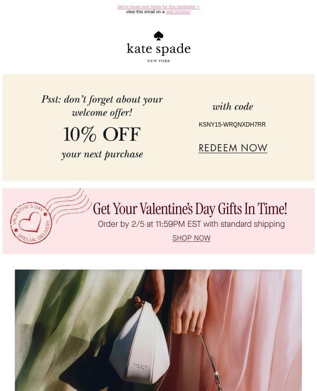 A love letter to our Duo bag email from Kate Spade