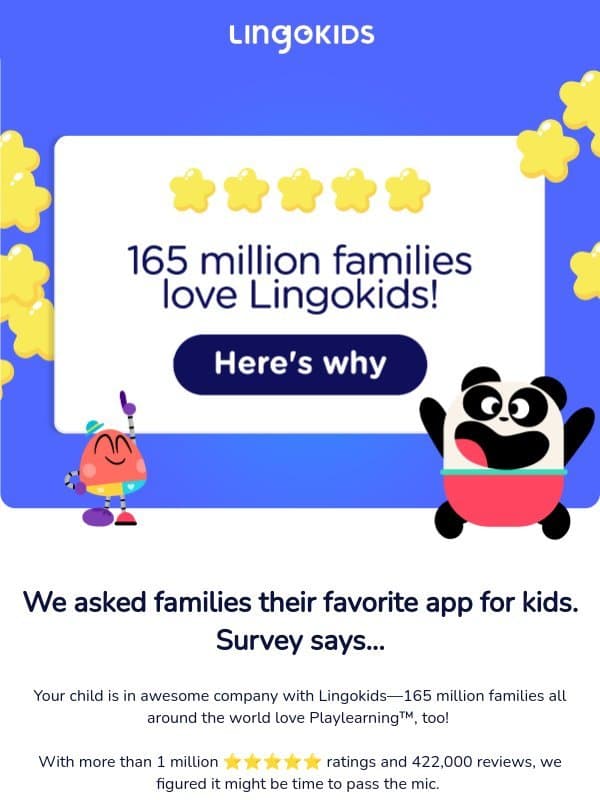 Can your child count this high? π¬ email from Lingokids