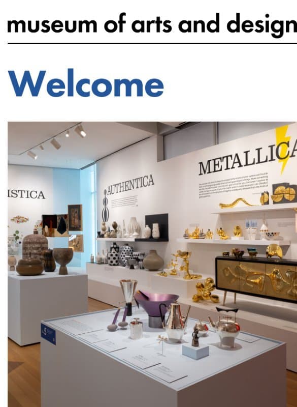 Hello from MAD! email from Museum of Arts and Design