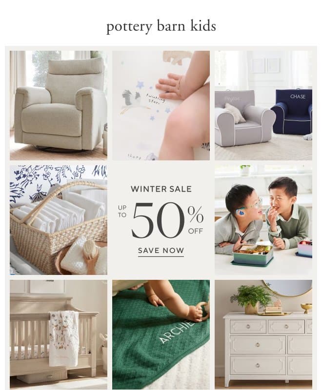 The Winter Sale is ON ⚡ email from Pottery Barn