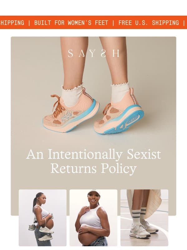 Check Our Maternity Return Policy email from Saysh