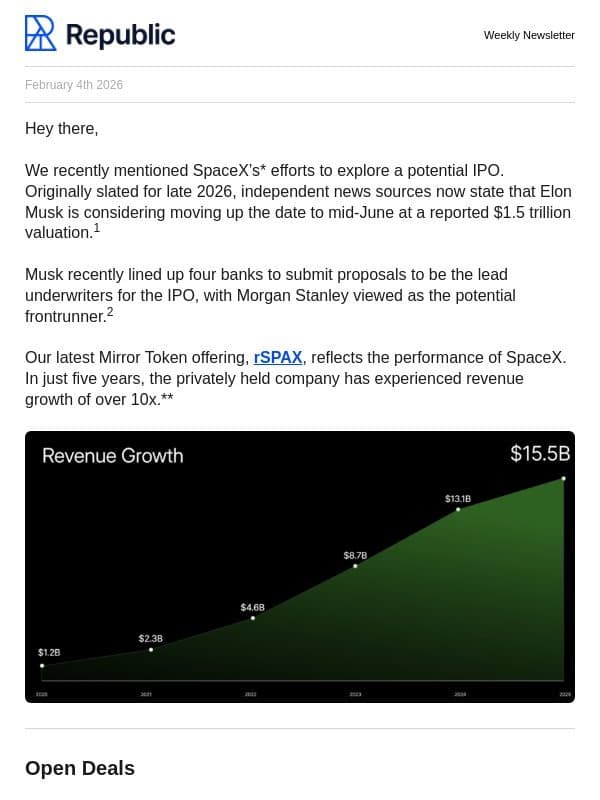 Special Q&A about rSPAX, our Mirror Token reflecting the performance of SpaceX email from Seedrs
