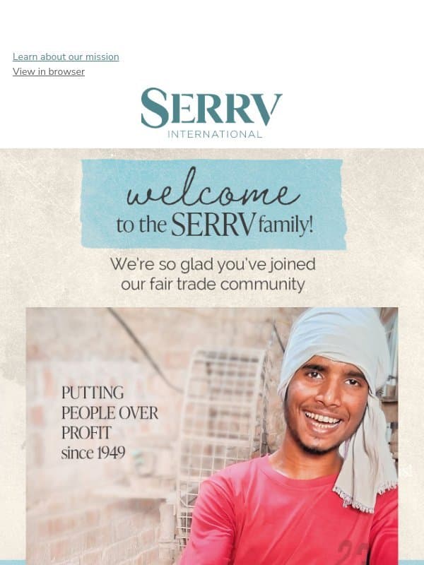 We do things differently email from Serrv