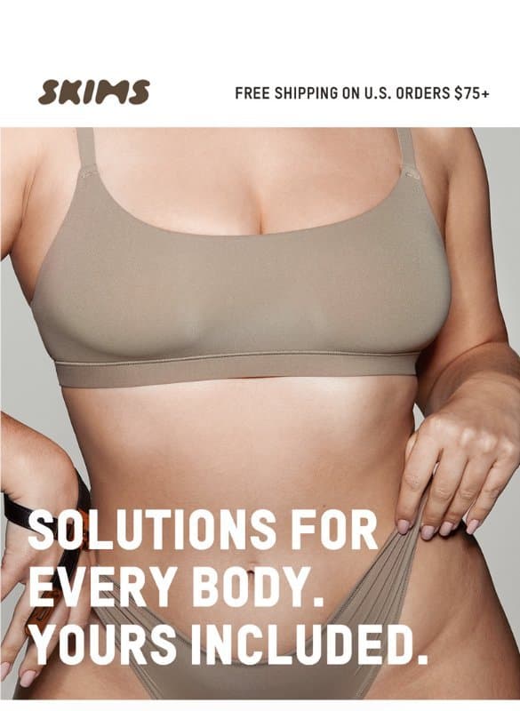 The best fabrics you’ve ever felt! email from Skims