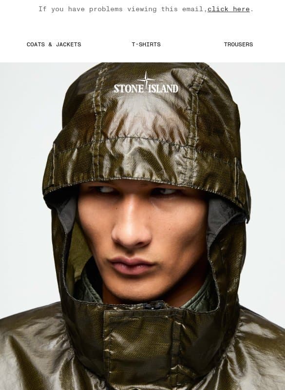 Thank you for subscribing email from Stone Island