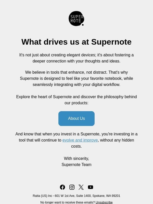 More Than Just a Device: Supernote Philosophy email from Supernote