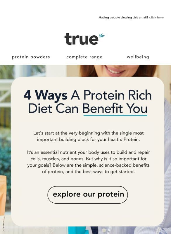Why your body needs protein email from True Protein