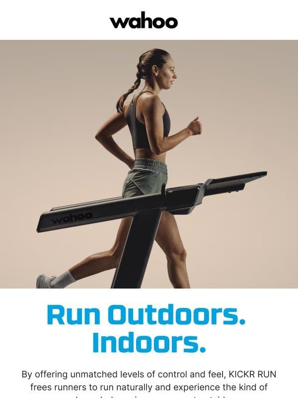 Experience a new way of running. email from Wahoo Fitness