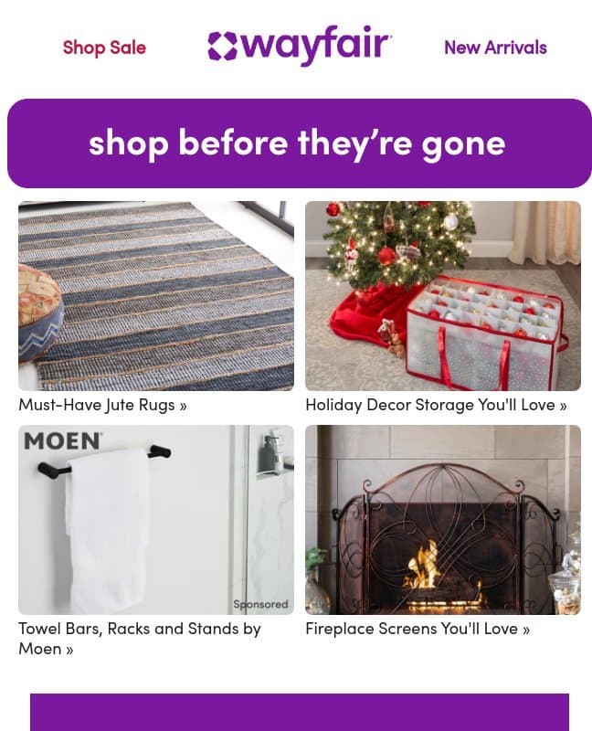 JUTE RUGS are heeere! email from Wayfair