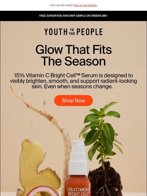 98% agree: Skin feels hydrated email from Youth to the People